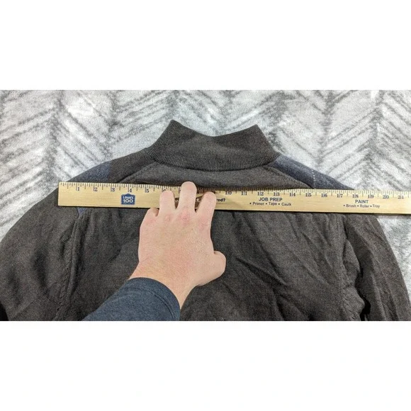 Fairway & Greene Sweater Men Large Italian Merino Wool Argyle Golf 1/4 Zip Lined - Picture 3 of 12